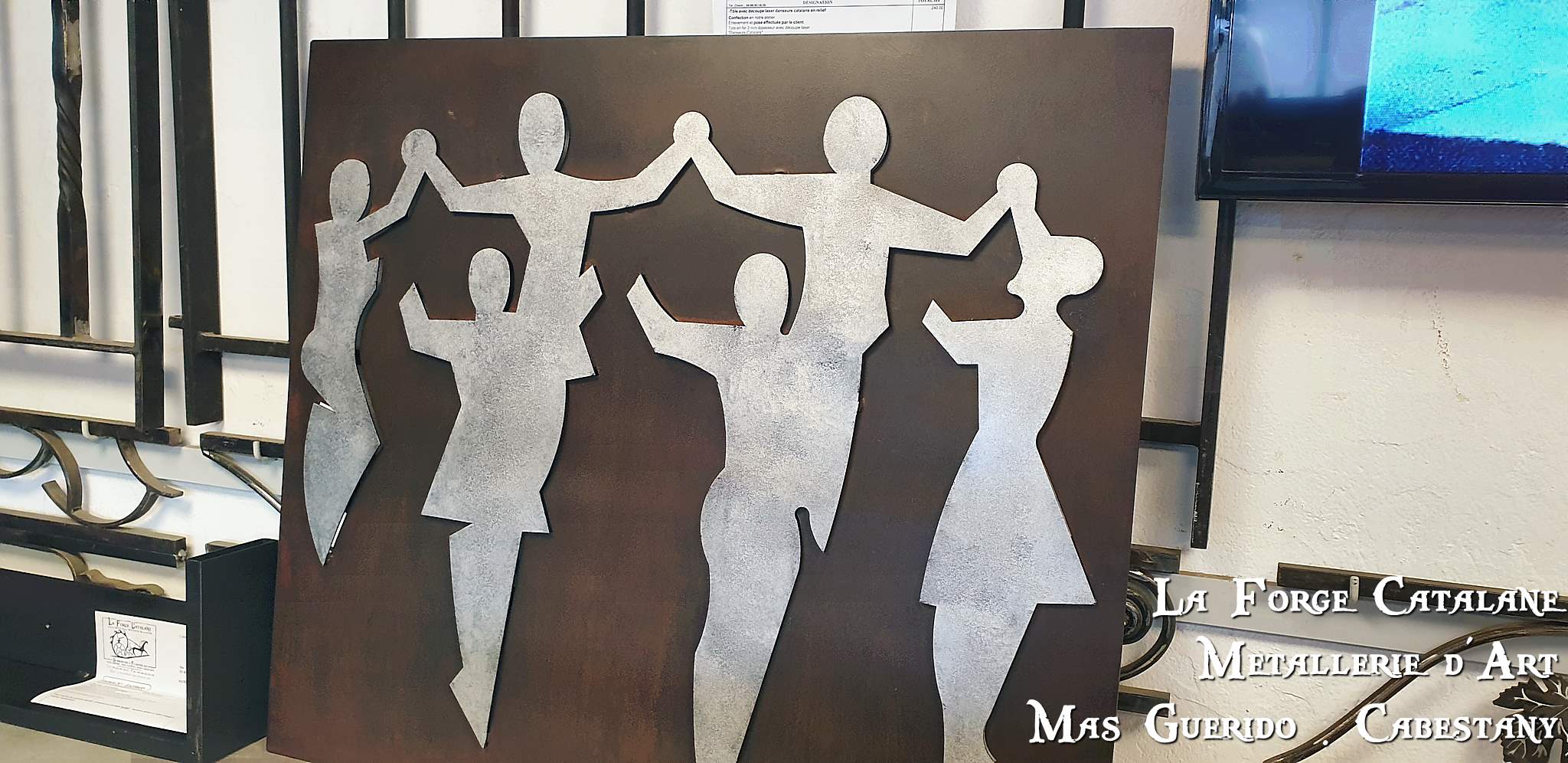 tableau danseur catalan en relief forge catalane.jpg